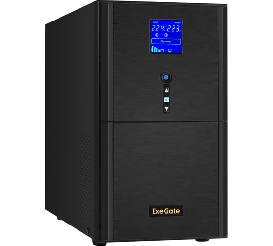 Изображение товара ИБП ExeGate инвертор, синус, для котла SineTower SN-3000.LCD.AVR.3SH.1C13.RJ.USB 3000VA 2400W, чистая синусоида, LCD дисплей, AVR, 3*Schuko+1*C13, RJ45 11, USB, 295984