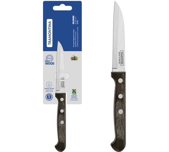 Изображение товара Нож Tramontina Polywood для очистки овощей, 7.5 см 21121/193-TR