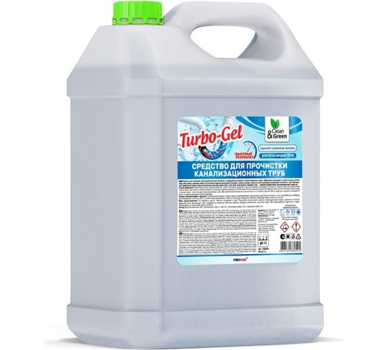 Изображение товара Средство для прочистки канализационных труб Прохим "Turbo-Gel" щелочное, 5 кг CG8054