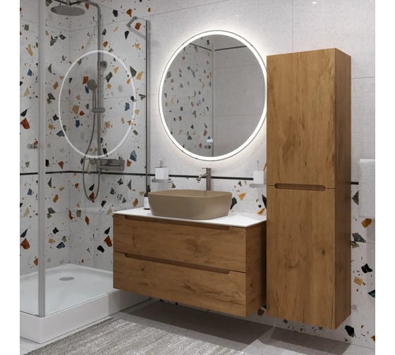 Изображение товара Тумба подвесная со столешницей и накладной раковиной BelBagno ETNA 100 ETNA100RN-KEPBO-1302H316-SET