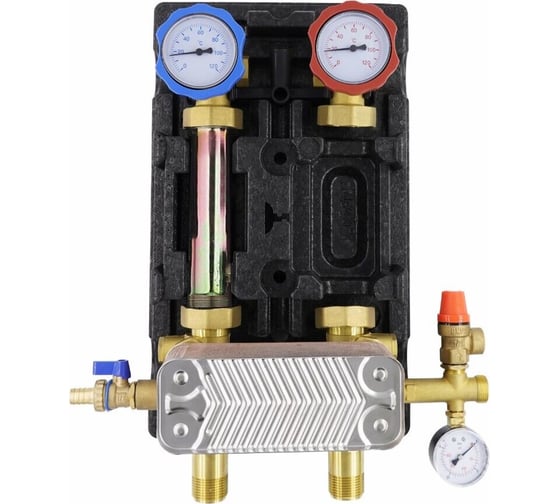 Изображение товара Насосная группа с теплообменником ROMMER RDG-1038-182501 18 пластин, без насоса в теплоизоляции RG0092MQC1SKH7