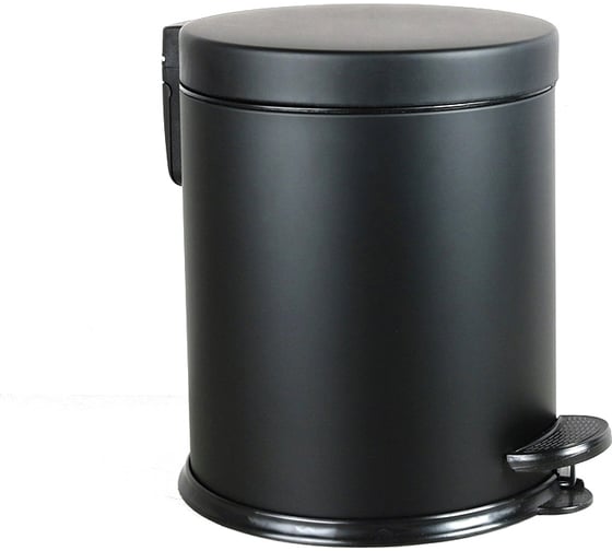 Изображение товара Урна с педалью PRIMANOVA 5 , металл/мат.чёрный, высота 27 см, диаметр 20,5 см D-405400-B