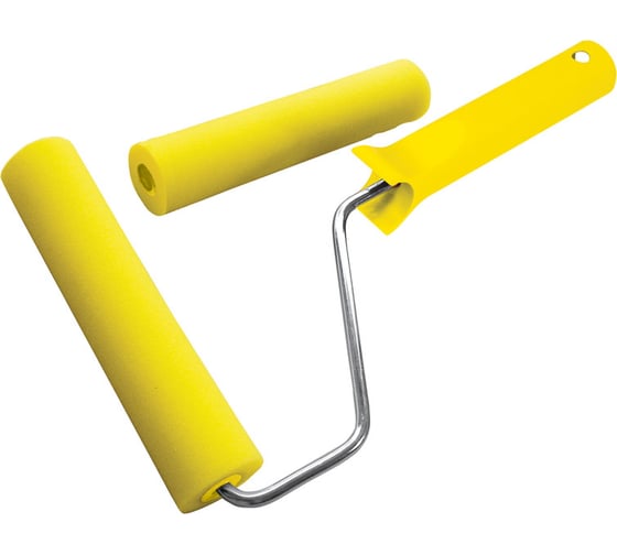 Изображение товара Набор валик поролоновый + ролик желтые In Work 15/40 мм, высота 12,5 мм, 165 мм 02833