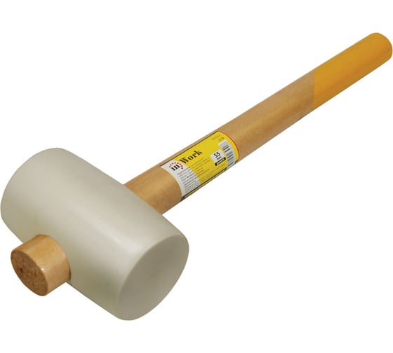 Изображение товара Резиновая белая киянка In Work 75 мм, деревянная рукоятка обратного типа 45324