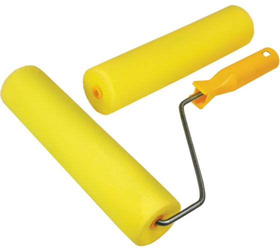 Изображение товара Набор валик поролоновый + ролик желтые In Work 15/55 мм, высота 20 мм, 230 мм, 02798