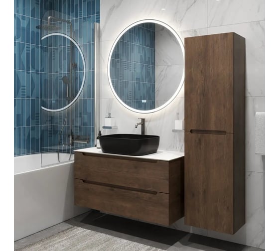 Изображение товара Тумба подвесная со столешницей и накладной раковиной BelBagno ETNA 100 ETNA100RW-KEPBO-1302H301-SET