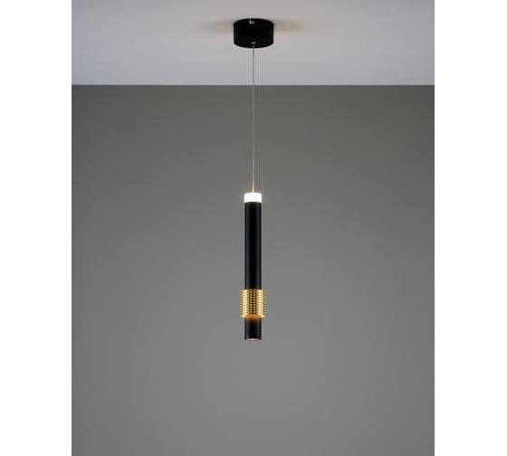 Изображение товара Светильник подвесной светодиодный Moderli Elli, черный, золотой V10884-PL