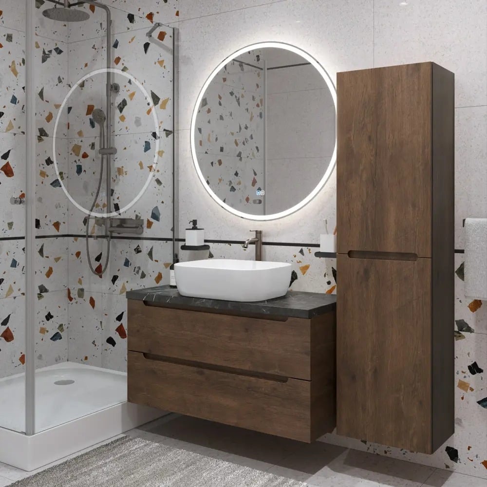 Тумба подвесная со столешницей и накладной раковиной BelBagno ETNA 100 ETNA100RW-KEPMNO-1302-SET