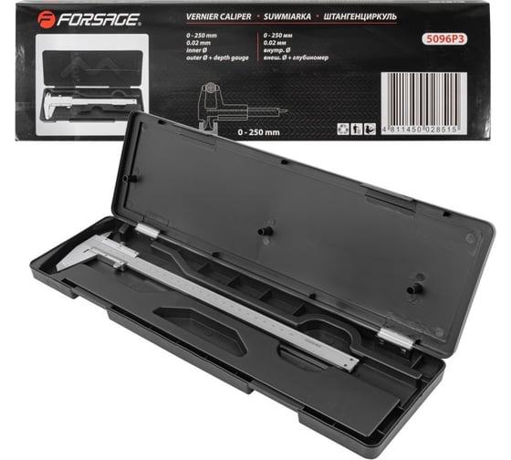 Изображение товара Штангенциркуль Forsage в пластиковом футляре F-5096P3(18015)