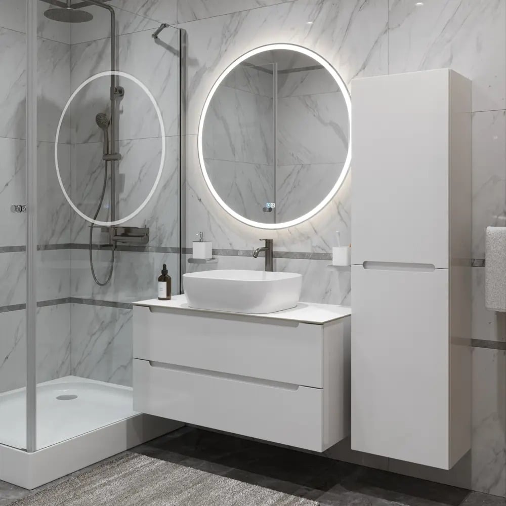 Изображение товара Подвесная тумба со столешницей и накладной раковиной BelBagno ETNA 80