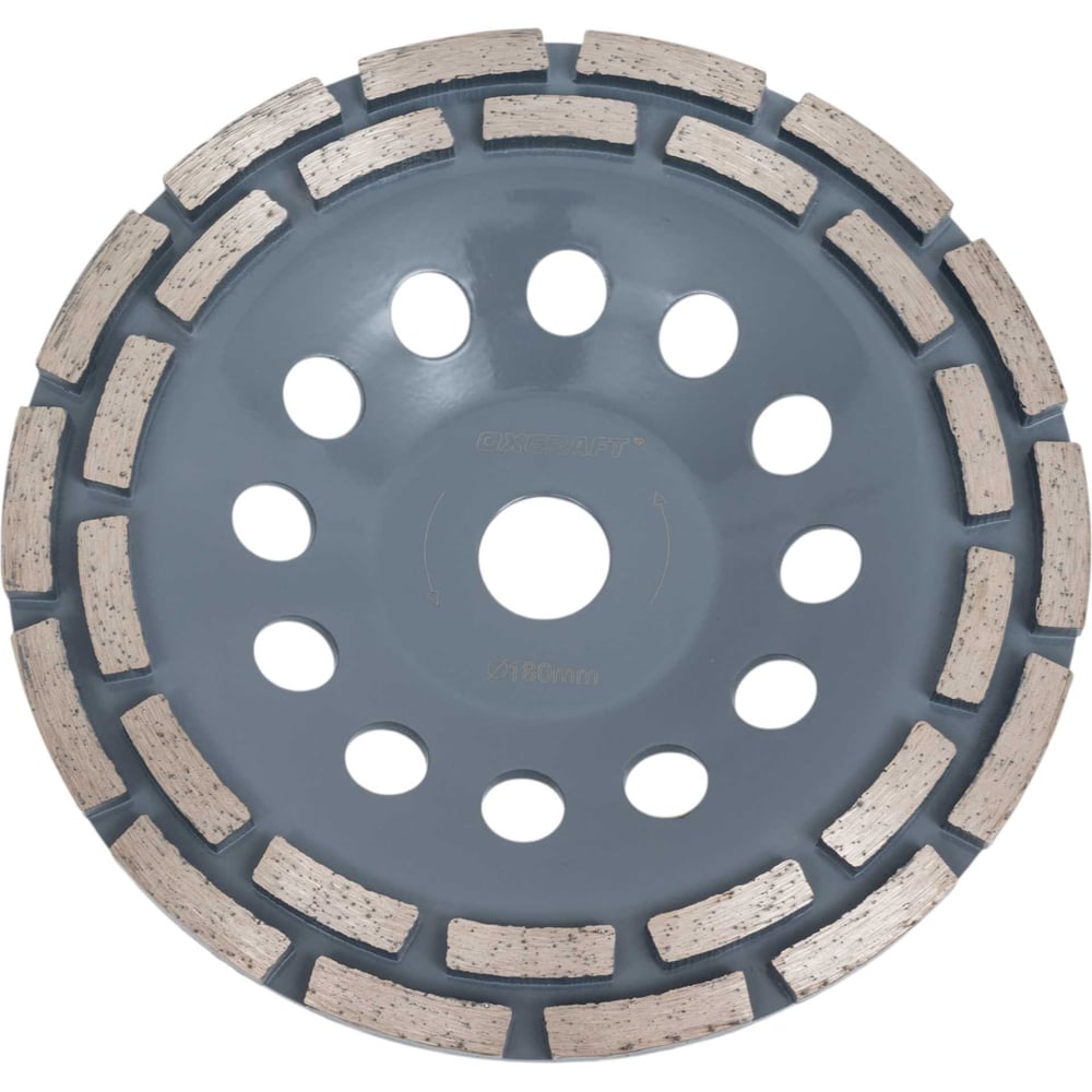 Изображение товара Чашка алмазная шлифовальная двухрядная Premium 180 мм для камня и бетона