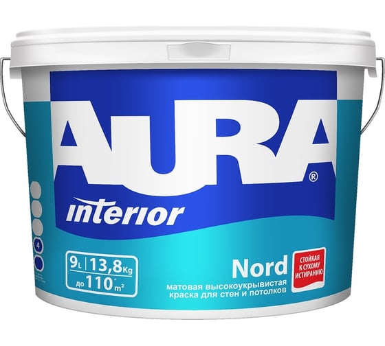 Изображение товара Краска моющаяся Aura Nord, 9л