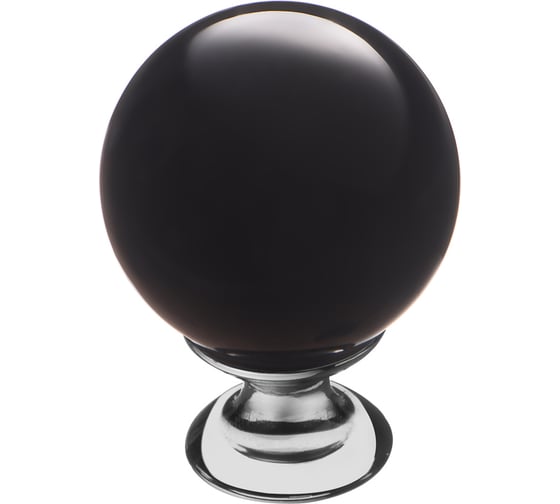 Изображение товара Ручка-кнопка KERRON черное стекло, хром KF10-12