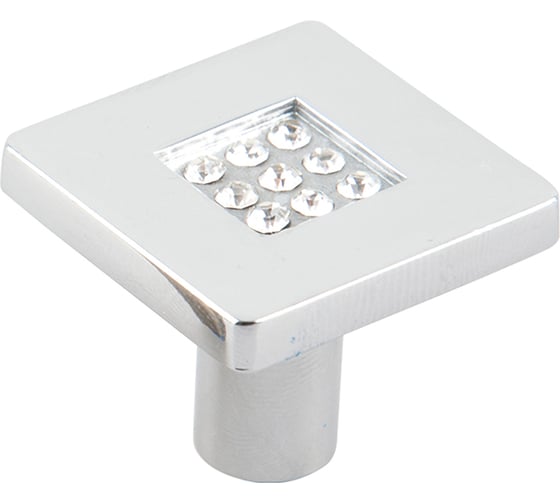 Изображение товара Ручка-кнопка с кристаллами KERRON Д28 Ш28 В24, хром CRL03