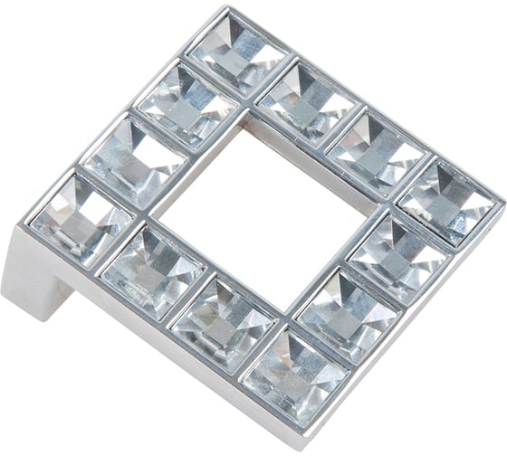 Изображение товара Ручка-кнопка Kerron с кристаллами, 32 мм, хром ACR17