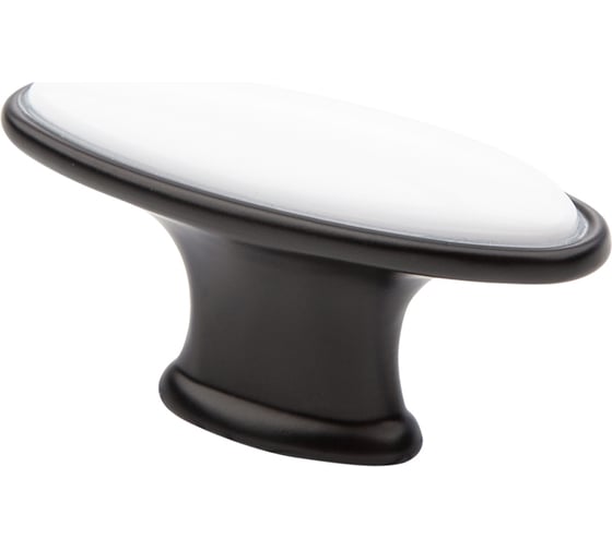 Изображение товара Ручка-кнопка c фарфором KERRON матовый черный KF06-11 BL