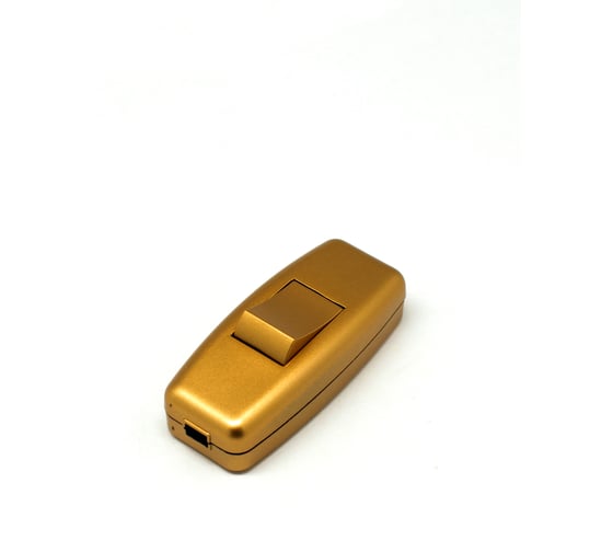 Изображение товара Выключатель на шнур OXION 1 клавишный, золотой (упак. 1 шт. БОПП), арт. FS-003-ABS-GD