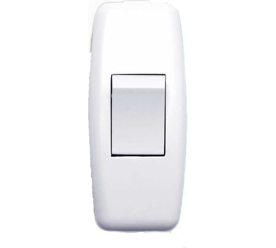 Изображение товара Выключатель на шнур OXION 1 клавишный, белый (упак. 1 шт. БОПП), арт. FS-003WH