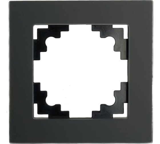Изображение товара Рамка STEKKER GFR00-7001-05М 1-местная, стекло, серия Катрин, черный матовы 49600