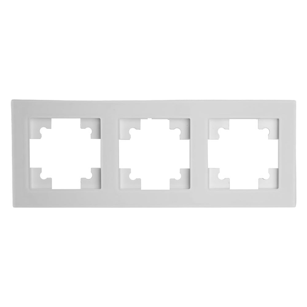 Изображение товара Рамка 3-местная STEKKER GFR00-7003-01M серия Катрин белый стекло пластик