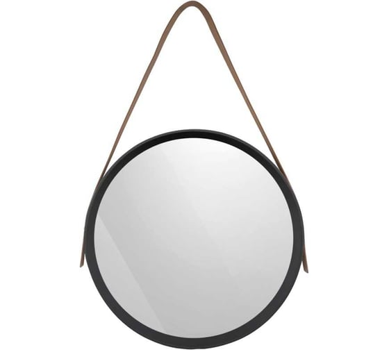 Изображение товара Зеркало настенное на ремне Вещицы диаметр 395 мм, черное Fancy97