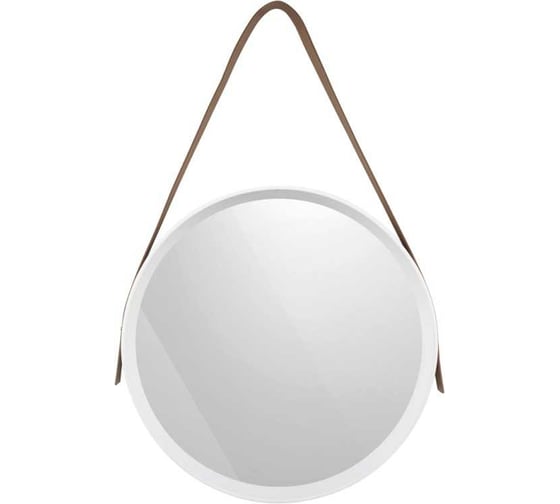 Изображение товара Зеркало настенное на ремне Вещицы диаметр 395 мм, белое Fancy96