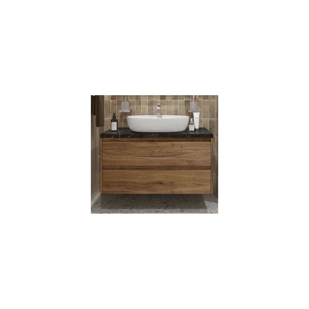 Изображение товара Подвесная тумба с раковиной BelBagno KRAFT 100 KRAFT100RT-KEPMNO-1346-SET