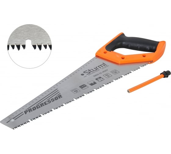 Изображение товара Ножовка по дереву Sturm с карандашом 400 мм 1060-12-4007