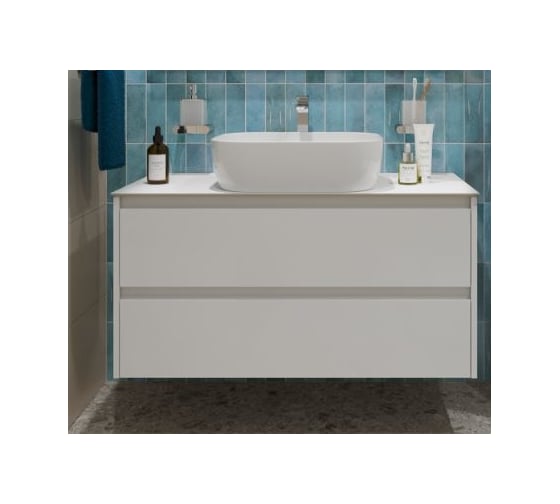 Изображение товара Подвесная тумба со столешницей и накладной раковиной BelBagno KRAFT 80 KRAFT80BO-KEPBO-1302-SET