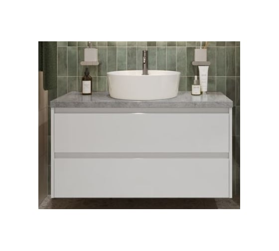 Изображение товара Подвесная тумба со столешницей и накладной раковиной BelBagno KRAFT 80 KRAFT80BO-KEPMGL-1306-SET