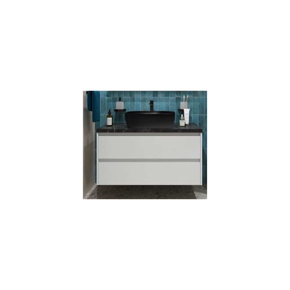 Изображение товара Подвесная тумба со столешницей и накладной раковиной BelBagno KRAFT 80 KRAFT80BO-KEPMNO-1302H301-SET