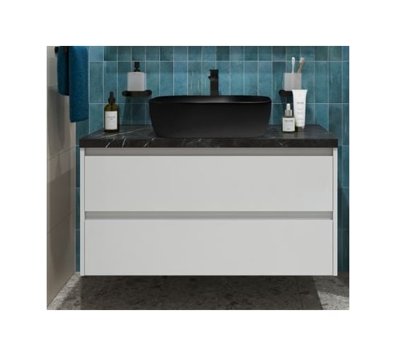 Изображение товара Подвесная тумба со столешницей и накладной раковиной BelBagno KRAFT 80 KRAFT80BO-KEPMNO-1302H301-SET