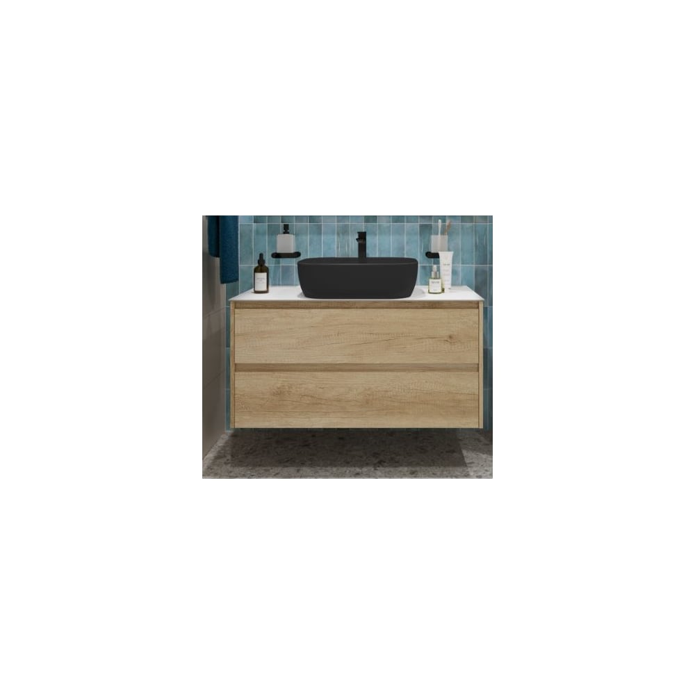 Изображение товара Подвесная тумба со столешницей и накладной раковиной BelBagno KRAFT 80