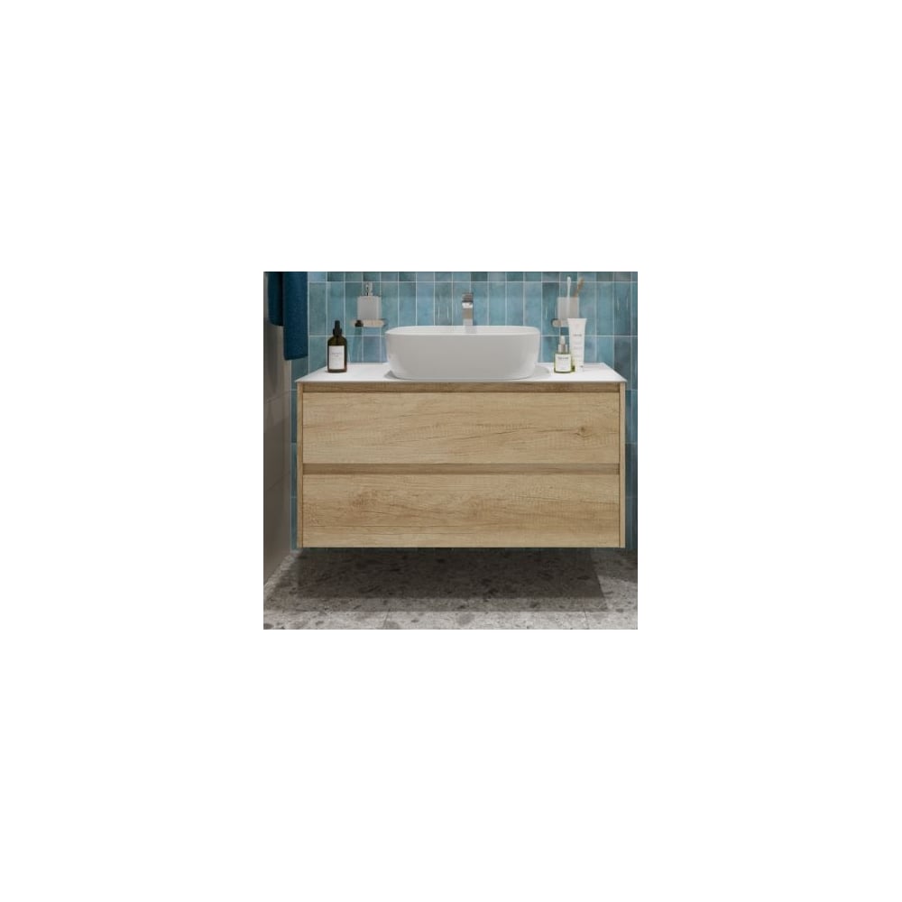 Изображение товара Подвесная тумба со столешницей и раковиной BelBagno KRAFT 80 KRAFT80RNN-KEPBO-1302-SET