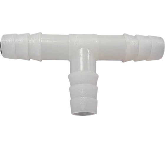 Изображение товара Соединитель Т образный елочка для шланга 8 мм, белый пластиковый 5 шт Профитт 1898671