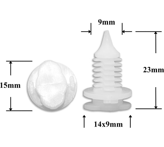 Изображение товара Автокрепеж для Chrysler GM 10 шт 6013122, 20298365 КрепАвто 0915