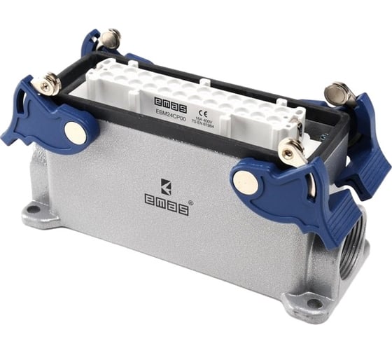 Изображение товара Розетка Emas 4-фиксатора, боковой ввод, для панели, 24 полюса, 16А, 400В EBM24PD14