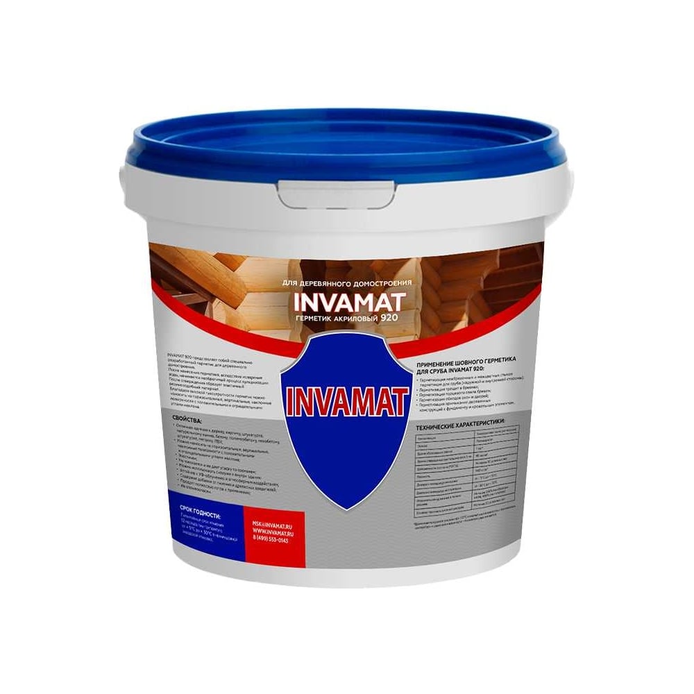 Изображение товара Акриловый герметик INVAMAT 920 венге 15 кг для дерева и камня