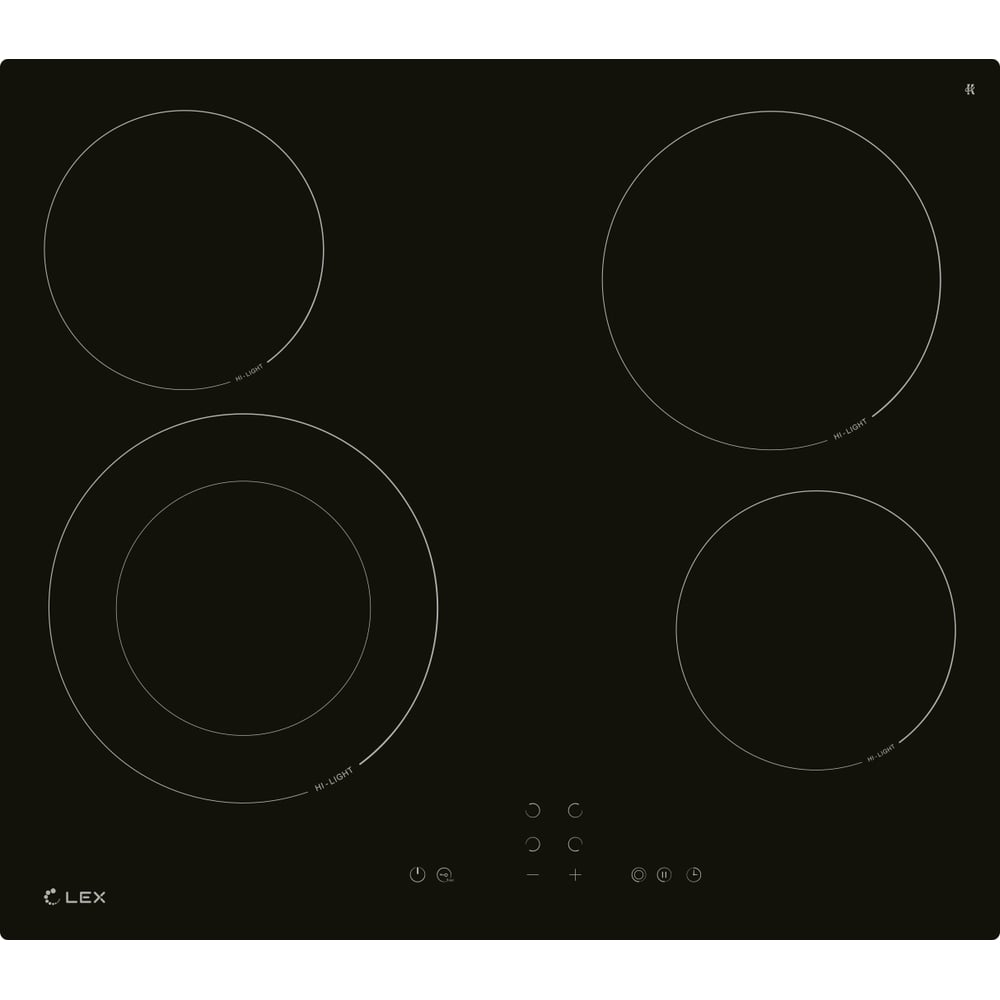 Изображение товара Электрическая варочная поверхность EVH 641A BL Люкс ЧПЕ 4 конфорки сенсорное управление