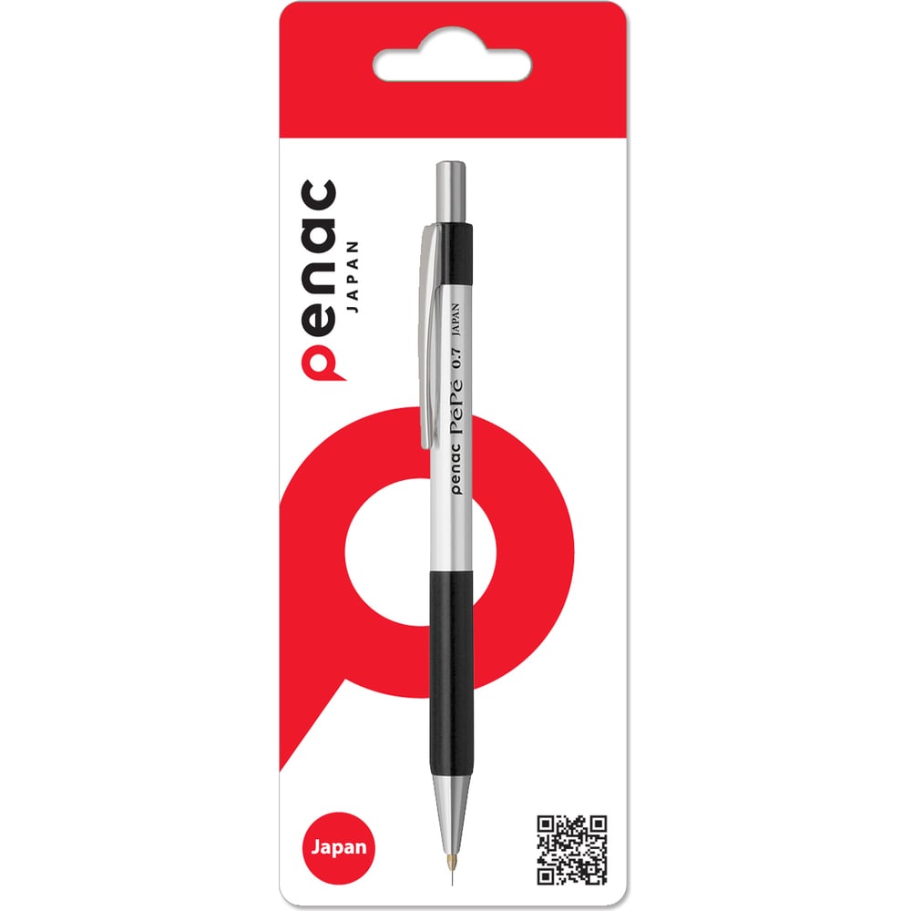 Изображение товара Механический карандаш Penac Pepe 0.7 мм HB нержавеющая сталь черный в блистере