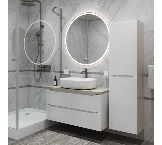 Изображение товара Тумба подвесная со столешницей и накладной раковиной BelBagno ETNA 80 ETNA80BL-KEPMCO-1084-SET