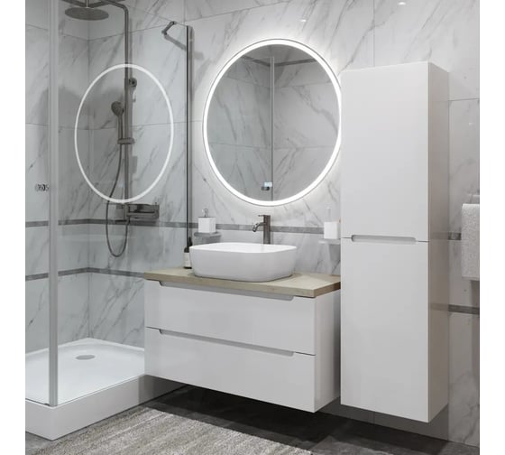 Изображение товара Тумба подвесная со столешницей и накладной раковиной BelBagno ETNA 80 ETNA80BL-KEPMCO-1302-SET