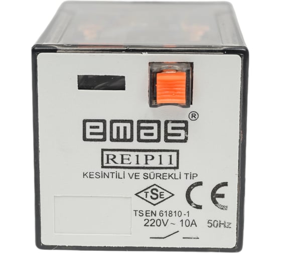 Изображение товара Реле на 11 выводов Emas 220 В АС, 3 переключающих контакта RE1P11AC220