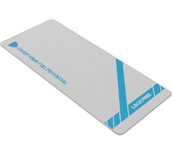 Изображение товара Гимнастический коврик LivePro NBR Sports Mat, 185x80x1 см, серый/синий NL LP8228 00-00-00