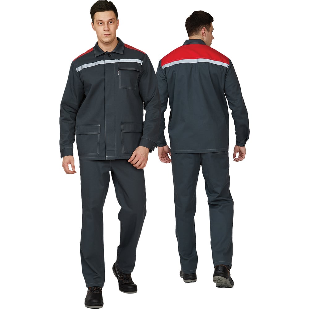 Изображение товара Мужской костюм Прабо Оптимал 1 серый красный размер 60-62/170-176