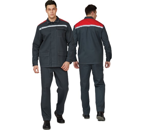 Изображение товара Костюм мужской Прабо " Оптимал 1" т.серый/красный р-р 60-62/182-188 30568