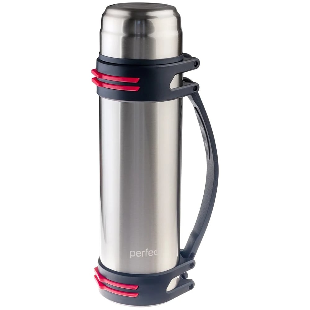 Изображение товара Термос для напитков Perfeo PF_E1362 2 литра с крышкой-поилкой и ситечком, нержавеющая сталь