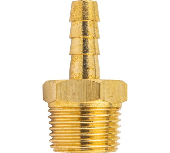 Изображение товара Штуцер пневматический наружная резьба 3/8" - елочка 6 мм Forsage F-MH06/04(58727)