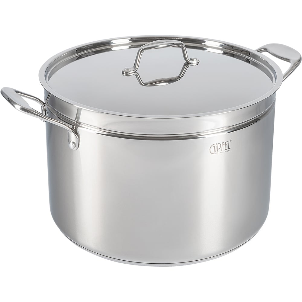 Изображение товара Кастрюля GIPFEL GRANDE 14 л нержавеющая сталь с крышкой для газовых и индукционных плит