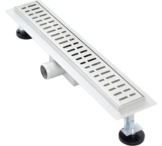 Изображение товара Линейный душевой трап SANTREK AQUA A-70500 нерж 70x500мм (неповоротный горизонтальный выпуск, ф40) сухой затвор и гидрозатвор 319560